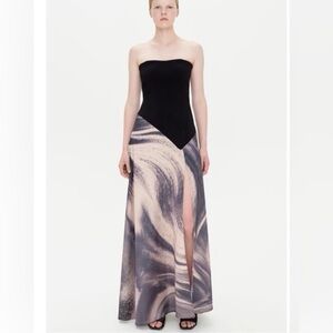 Jonathan Simkhai Black Strapless Maxi Dress